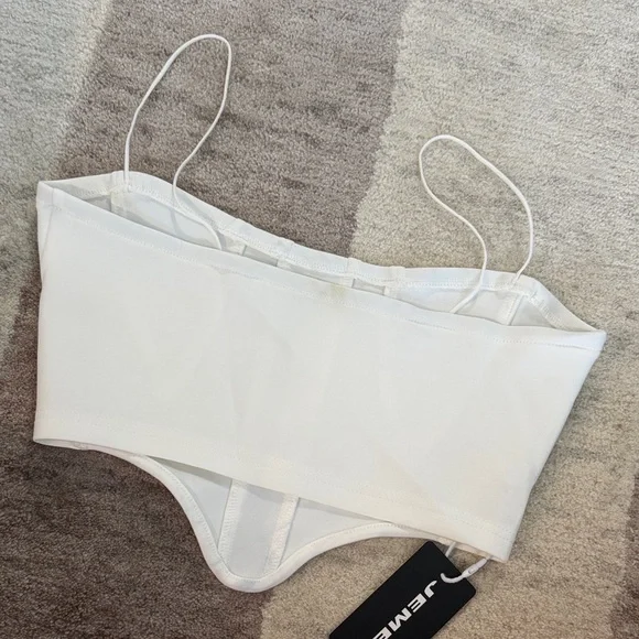 Jemer Elegant Cream Corset Crop Top - Picture 2 of 3